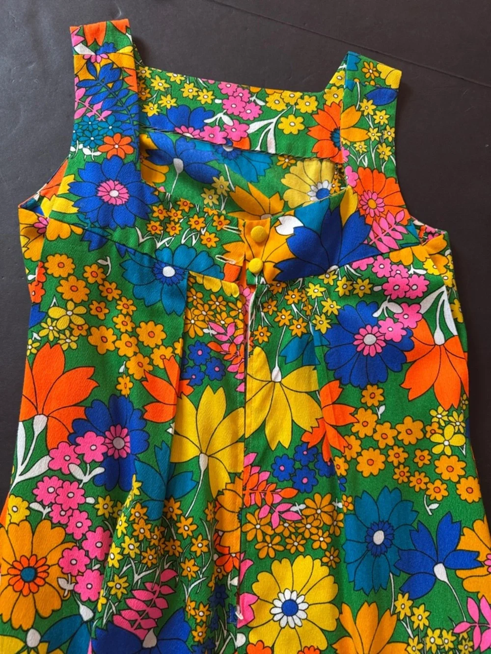 Vintage Hawaiian Flower Power Maxi Dress - Picture 12 of 17